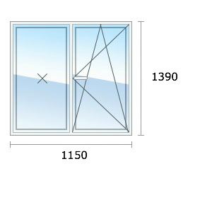 окно 1150х1390 мм
